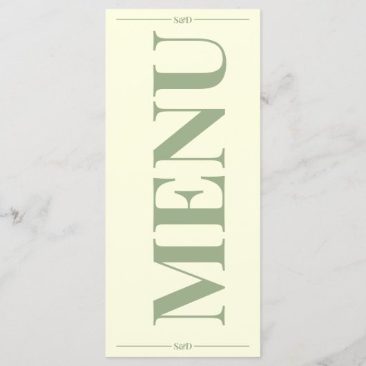 Modern Editable Wedding Menu メニュー (裏面)