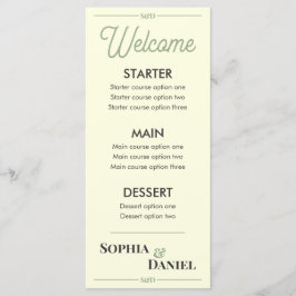 Modern Editable Wedding Menu メニュー
