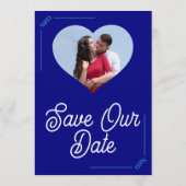 Modern Editable Wedding Save The Date Card 招待状 (裏面)