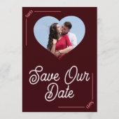 Modern Editable Wedding Save The Date Card 招待状 (裏面)