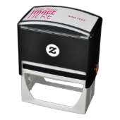 MODERN EDITABLE WHITE IMAGE TEXT TEMPLATE FUSCHIA セルフインキングスタンプ (商品)