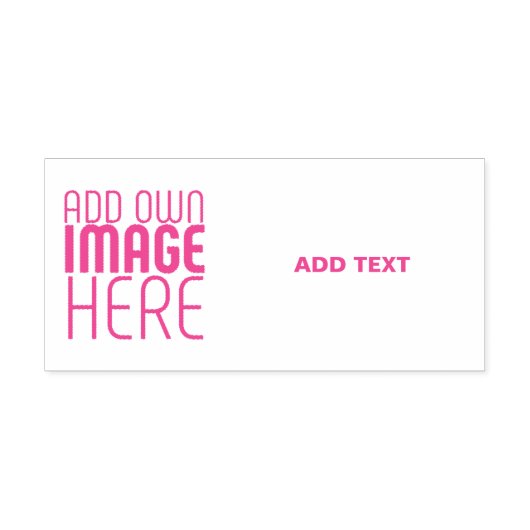 MODERN EDITABLE WHITE IMAGE TEXT TEMPLATE FUSCHIA セルフインキングスタンプ (デザイン)