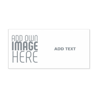 MODERN EDITABLE WHITE IMAGE TEXT TEMPLATE GREY セルフインキングスタンプ