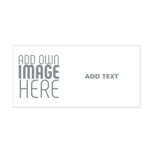 MODERN EDITABLE WHITE IMAGE TEXT TEMPLATE GREY セルフインキングスタンプ (デザイン)