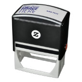 MODERN EDITABLE WHITE IMAGE TEXT TEMPLATE VIOLET セルフインキングスタンプ (商品)