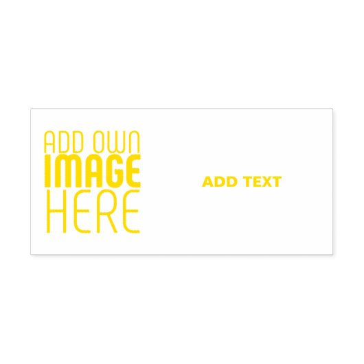 MODERN EDITABLE WHITE IMAGE TEXT TEMPLATE YELLOW セルフインキングスタンプ (デザイン)