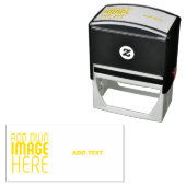 MODERN EDITABLE WHITE IMAGE TEXT TEMPLATE YELLOW セルフインキングスタンプ (インサイチュ)