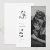 Modern Editorial Photo Wedding Save the Date セーブザデート (正面/裏面)