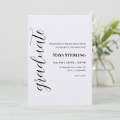 Modern Editorial Script Graduation  招待状 (スタンド正面)