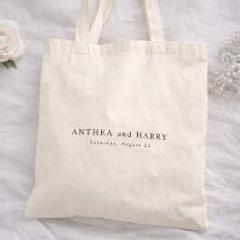 Modern Editorial Serif Wedding Welcome Favor トートバッグ