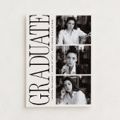 Modern Editorial Typography Graduate Announcement 招待状