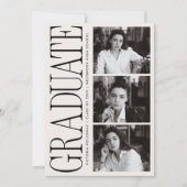 Modern Editorial Typography Graduate Announcement 招待状 (正面)