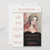 Modern Editorial XV Quinceañera Invitation 招待状 (正面)