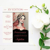 Modern Editorial XV Quinceañera Invitation 招待状