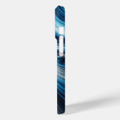 Modern Electric Blue Cyber Flow Phone Case  Case-Mate iPhoneケース (裏面 / 左)