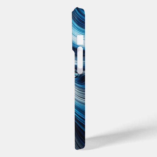Modern Electric Blue Cyber Flow Phone Case  Case-Mate iPhoneケース (裏面 / 左)