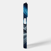 Modern Electric Blue Cyber Flow Phone Case  Case-Mate iPhoneケース (裏面 / 右)