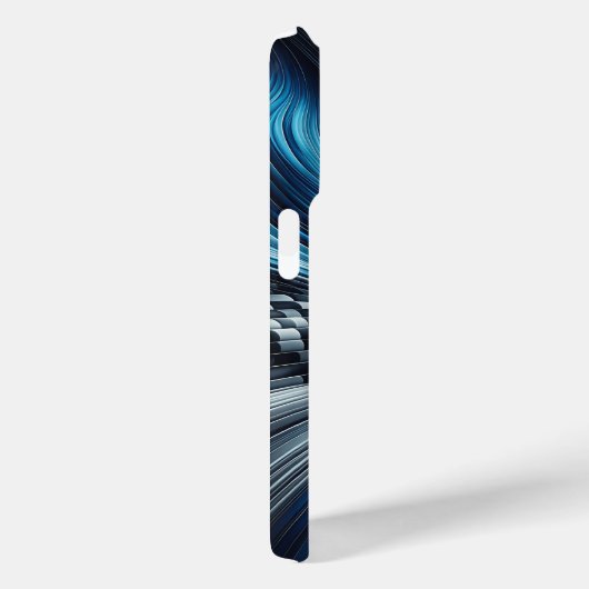 Modern Electric Blue Cyber Flow Phone Case  Case-Mate iPhoneケース (裏面 / 右)