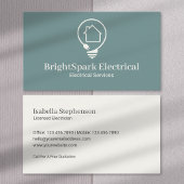 Modern Electrical Contractor Professional Minimal 名刺
