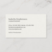 Modern Electrical Contractor Professional Minimal 名刺 (裏面)