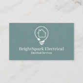 Modern Electrical Contractor Professional Minimal 名刺 (正面)