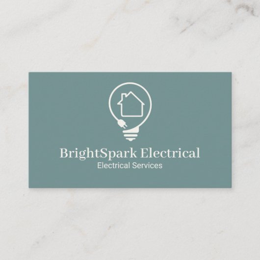 Modern Electrical Contractor Professional Minimal 名刺 (正面)