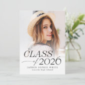 Modern Elegance Class of 2026 Photo Graduation 招待状 (スタンド正面)