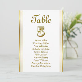 Modern Elegance Gold Table Number Seating