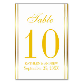 Modern Elegance Gold Table Number Seating  テーブルナンバー