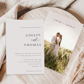 Modern Elegance Photo Wedding 招待状