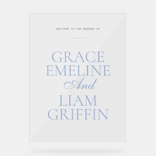 Modern Elegance Wedding Acrylic Reception Sign アクリルサイン (正面)