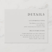Modern Elegance Wedding Details & Accommodations エンクロージャーカード (正面)