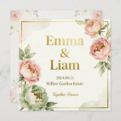 Modern Elegance Wedding Invitation 招待状 (正面/裏面)