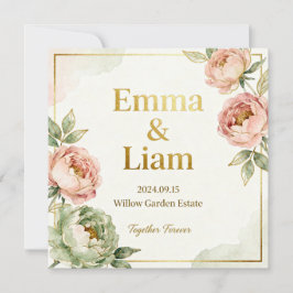 Modern Elegance Wedding Invitation 招待状