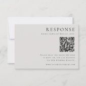 Modern Elegance WeddinRSVP QR Code Card 出欠カード (正面)