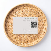 Modern Elegance WeddinRSVP QR Code Card 出欠カード