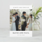 Modern Elegant 2 Photo Modern Green Boho Wedding  招待状 (スタンド正面)