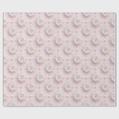 Modern Elegant "3D" Look Wedding Floral Gift Wrap ラッピングペーパー (フラット)