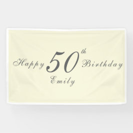  Modern Elegant 50th Birthday Party 横断幕