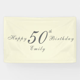 Modern Elegant 50th Birthday Party 横断幕