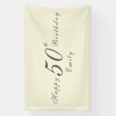 Modern Elegant 50th Birthday Party 横断幕 (縦)