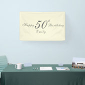 Modern Elegant 50th Birthday Party 横断幕 (トレードショー)