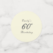 Modern Elegant 60th Birthday Party コンフェッティ (スモール正面)