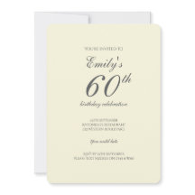 Modern Elegant 60th Birthday Party