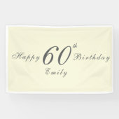  Modern Elegant 60th Birthday Party 横断幕 (横)
