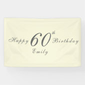 Modern Elegant 60th Birthday Party 横断幕 (横)