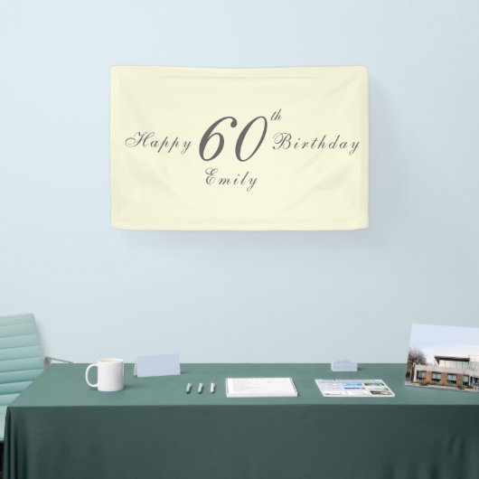 Modern Elegant 60th Birthday Party 横断幕 (トレードショー)
