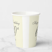 Modern Elegant 60th Birthday Party 紙コップ (左)