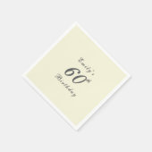 Modern Elegant 60th Birthday Party Paper スタンダードカクテルナプキン (角)
