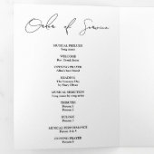 Modern Elegant 7 Photo Trifold Funeral Program 三つ折りプログラム (内部最初)